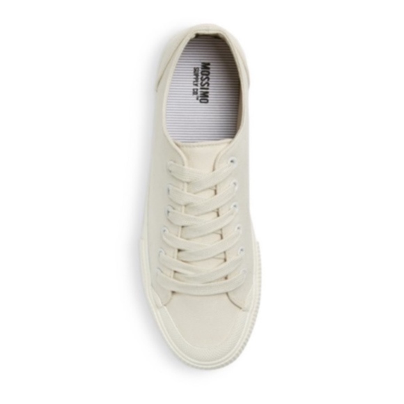 Mossimo Mandy Cream Canvas Sneakers Lace Up New - Picture 3 of 5